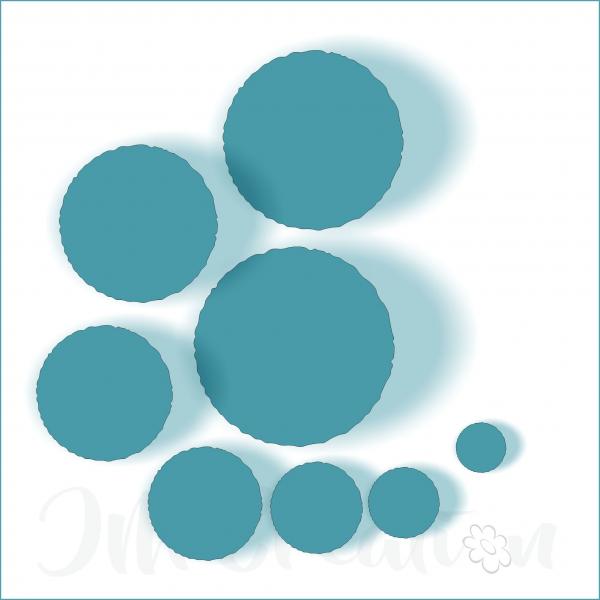 Stanzschablone - Büttenrandkreise